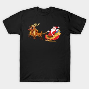 Merry Christmas Santa Sticker T-Shirt